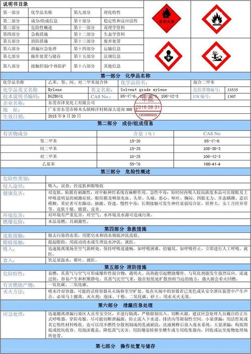 二甲苯msds（二甲苯沸点）