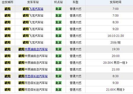 忠信汽车站-忠信汽车站时刻表